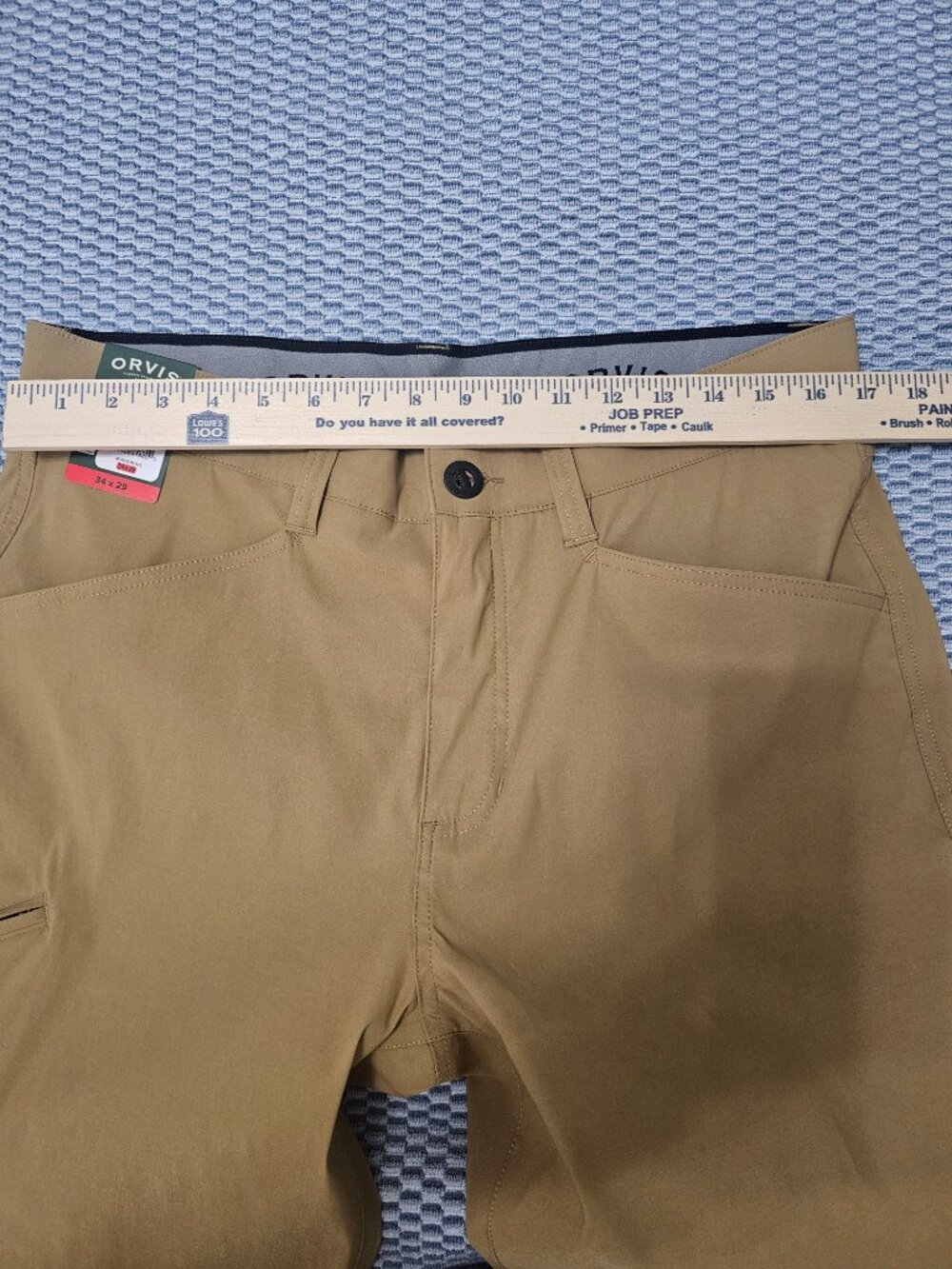 NWT Orvis Men’s Tech Travel Pants – Khaki Chino – Size 34x29 - Picture 5 of 8